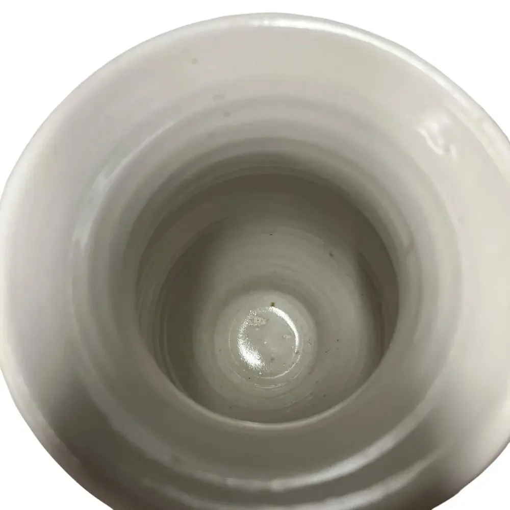 Vase Art Pottery Abstract Floral Stoneware Vintage Volup Handmade Flower Fairy